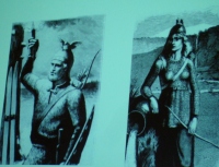 Laponska bogova smaučanja: desno Ull ali Ullr, desno Skadi.