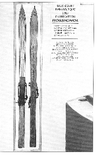  Rossignolov patent iz leta 1909 paraboličnih smuči, predhodnicam smuči s poudarjenim stranskim lokom.