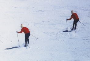 8. INTERSKI: uvodni zasuk je bil vsem enoten pri paralelni tehniki (na sliki Švicarja).