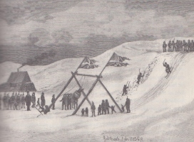 Otok Grenland je zanimal tako Dansko, Švedsko in Norveško. Na jugozahodnem delu so kitolovci okoli 1880 postavili ribiško naselje Godthaab in se pozimi v okolici zabavali s smučanjem. Tekmovali so tudi v »štehvanju« na smučeh (podobno saveljskemu pri Ljubljani, ko mladeniči z lesenimi kiji na drvečih konjih skušajo razbiti sode).