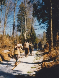  Zima 1996/97 je bila skopa s snegom. Domačini s Predmeje so za 3. Filipov tek nanosili ponoči sneg na pot v Gospodovi dragi v Trnovskem gozdu in izpeljali prireditev tik preden je zaradi toplega sonca sneg skopnel. Na sliki proga za tek. 