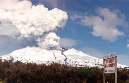 Mount Ruapehu, vulkanski izbruh