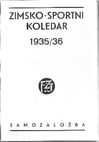  Naslovnica Zimsko – sportnega koledarja z arlberško  šolo smučanja (1935/36).