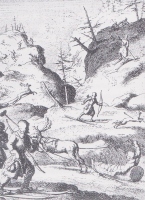  Laponci na lovu, kot so jih upodobili leta 1712.