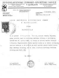  Potrdilo Jugoslovanske zimsko športne zveze, da je Zdravko Zore uspešno opravil izpit za učitelja smučanja.