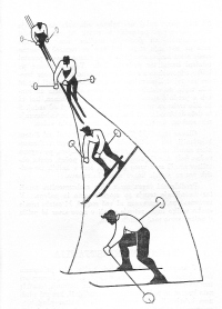  Iz Kumpove knjige Smučanje (1931) lik »čisti kristianija«.