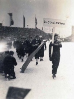 Odprtje iger v GA-PA leta 1936: Mimohod moštva Jugoslavije.